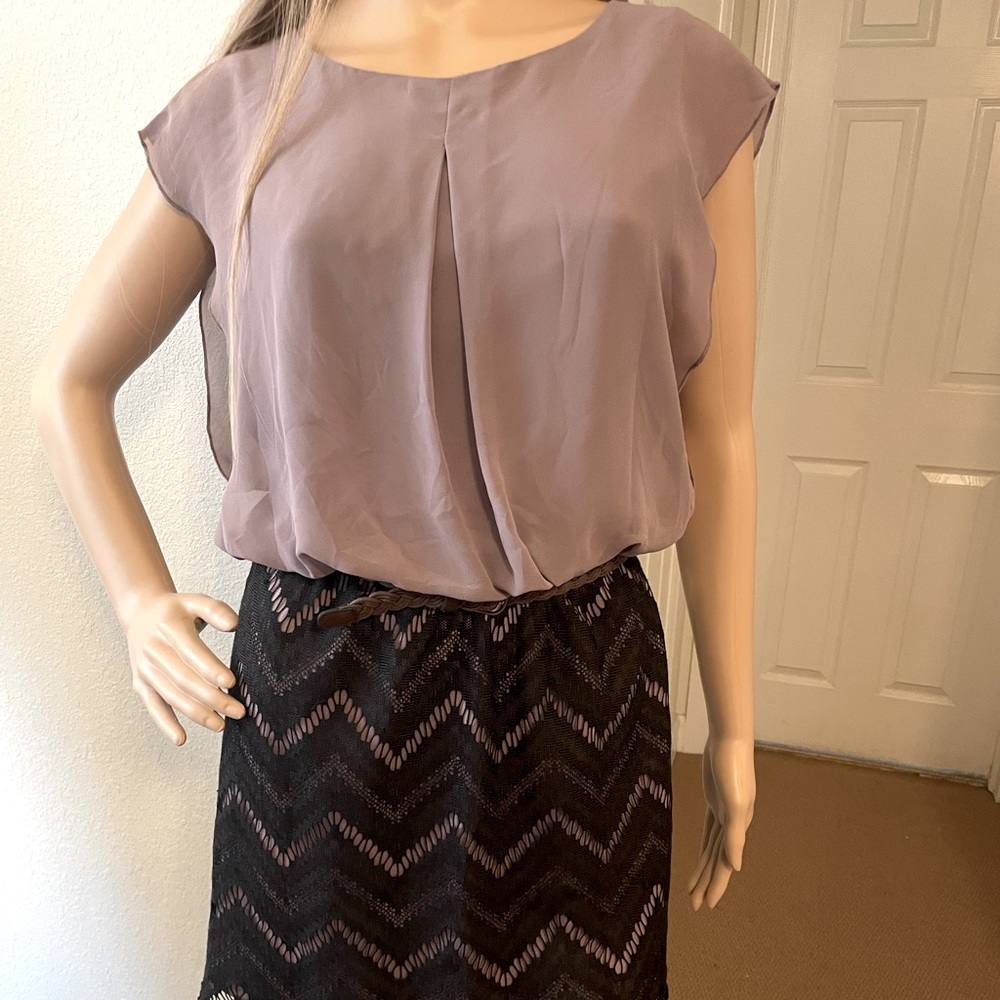 Speechless Above the Knee Belted Dress